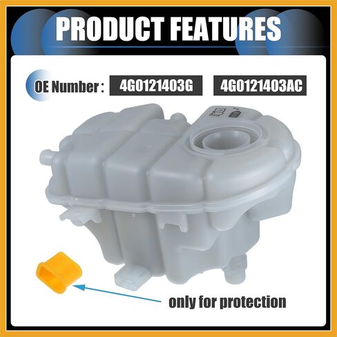 Coolant Reservoir Water Expansion Tank, Engine Coolant Expansion Recovery Overflow Bottle No.4G0121403G/4G0121403AC for Audi A6 2011-2014 Gray, 1 Pc Replacement in Saudi Arabia