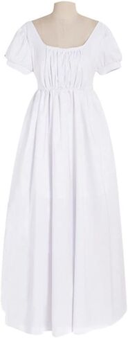 Regency Dresses for Women Empire Waist Puff Sleeve Medieval Evening Dress Victorian Fancy Tea Gown Halloween Costume in Saudi Arabia