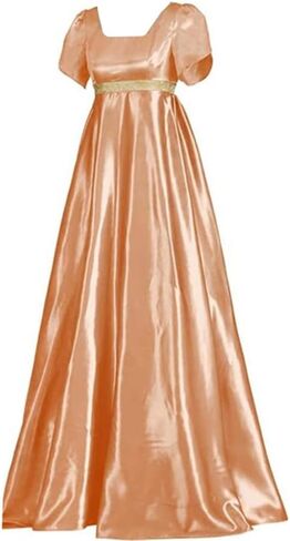 Regency Dresses for Women Empire Waist Puff Sleeve Medieval Evening Dress Victorian Fancy Tea Gown Halloween Costume in Saudi Arabia