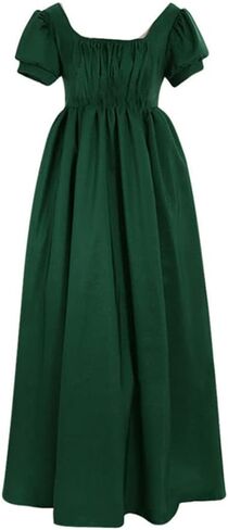 Regency Dresses for Women Empire Waist Puff Sleeve Medieval Evening Dress Victorian Fancy Tea Gown Halloween Costume in Saudi Arabia