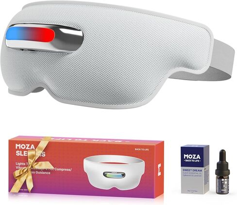 Heated Eye Massager with Heat and Cooling Compress for Eye Relaxation, Gifts for Women & Men, Lightweight & Foldable, Easy to Carry，Easy to Use & Clean, for Home, Office, Trip in Saudi Arabia
