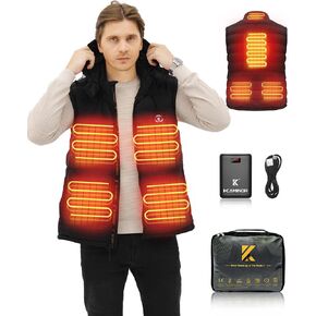 Heated Vest for Men with 7.5Hour Lifespan Rechargeable Battery Pack, Lightweight Mens Heat Vest, Hunting Gifts for Men