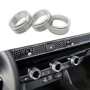 for Honda CRV HRV Accord 2023 2024 for 2022-2024 Civic Center Console AC Knobs Air Conditioning Switch Ring, Red 3pcs