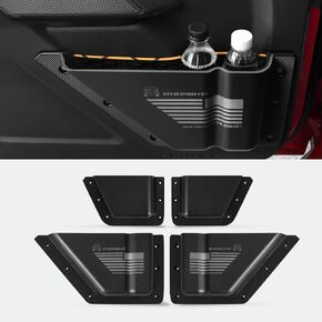 4PCS Front and Rear Door Storage Pockets for Ford Bronco 2/4-Door 2021 2022 2023 2024, Door Side Organizer Box,Cup Holder Organizer Box for Bronco Accessories