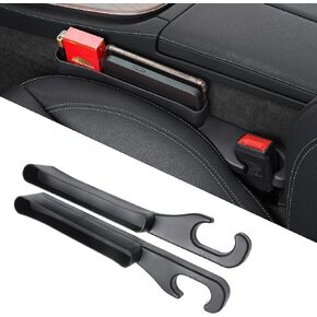 Car Seat Gap Filler 2 Pack, Multifunctional Car Seat Gap Organizer with Seat Belt Holes, Universal Car Gap Filler Fit Cars Trucks SUVs Car Interior Accessories