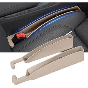 Car Seat Gap Filler Organizer, Multifunctional Car Front Seat Gap Filler Storage Box Prevent Items from Falling Into Seat Gap Car Organizer for Most Cars (Black)