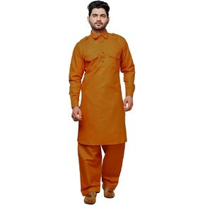 Men Cotton Pathani Kurta Set Indian Wedding Dress | Traditional wear A-116