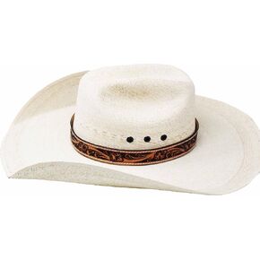 تشالنجر 1 بوصة واسعة مصنوعة يدويا الغربية العتيقة الأزهار المزخرفة قبعة جلدية الفرقة 24RTL05-A in Kuwait