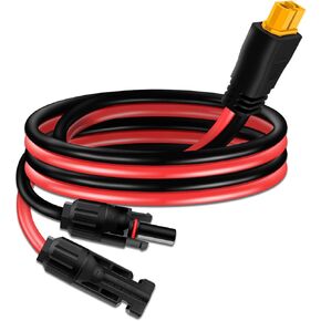 COMeap Solar Panel Cable for Ecoflow 10AWG, Compatible with MC-4 to XT60 Plug Solar Panel Connector Adapter Extension for Portable Power Station Solar Generator RV 3.4ft(1.04m)