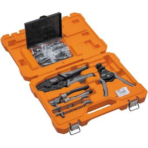 Klein Tools 92919SEP Solar Tool Set with Cutter, Stripper, Crimper, Wrenches and PV Connectors for Solar Panel Cable Assembly and Installation