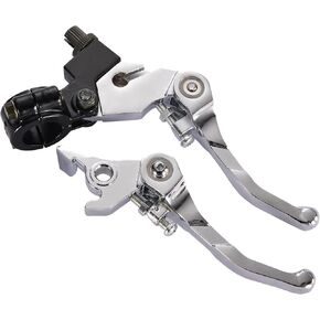 GOOFIT Universal 7/8'' Handlebar Foldable Brake & Clutch Lever Set for 50cc 70cc 90cc 110cc 125cc Dirt Bike Type B