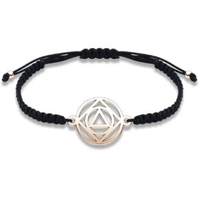 AA NA Jewelry AA Recovery Bracelet Sobriety Gift Sober Recovery Jewelry AA Handmade Adjustable Rope Bracelet AA Gift