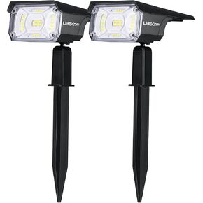 Solar Spotlights Outdoor,40 LEDs Color Changing RGB Landscape Path Lights,USB & Powered Multicoloured Spotlights,14 Colors Auto Cycling for Yard,Garden,2 Pack
