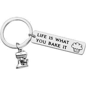 Ciyumu Baker Gift Baking Keychain Gifts for Baker Bake Lover Gift Culinary Student Gifts Culinary School Graduation Gift Bake Lover Keychain Gift Pastry Chef Gifts for Women Keychain