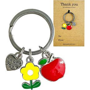 Teacher Appreciation Gifts, End Of Year Thank You for Helping Me Grow, Teachers Keychain Personalized