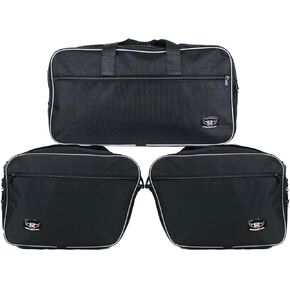 Great Bikers Gear -Pannier Liner Bags and Top Box Bag (Set of 3) for BMW K1600GT K1600GTL (K1600 GT GTL) R1200RT from 2014 (R1200RT-LC) & R1250RT