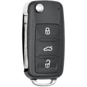 Key Fob Replacement for 2011-2016 VW Tiguan Golf CC Eos GTI Jetta Touareg/12-16 Passat Beetle Car Keyless Entry Remote Control, NBG010180T, 4 Buttons