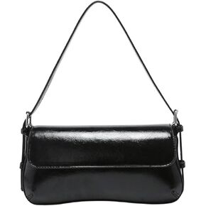 Verdusa Women's Retro Faux Oiled Leather Tote Handbag Flap Underarm Shoulder Bags