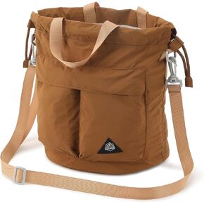 Bucket Bag for Women Super Lightweight Tote Handbag Nylon Crossbody Bag Drawstring Hobo for Travel Hiking Music Festival