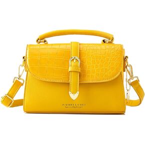 Retro Satchel Crossbody Handbags for Women, Trendy Crocodile Designer Leather Flap Top Handle Purses Shoulder Bag