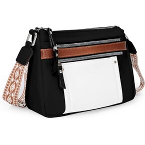 Macadamla Weinas Crossbody Bag for Women Shoulder Bag Designer Quiet Luxury Trendy Handbag with Multi Zipper Pockets