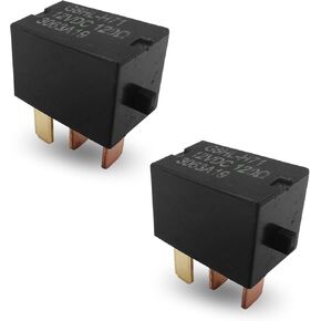 2 PCS Car AC Relays, 4.8W 4 Pin Durable Vehicle Relays Accessories, Waterproof Vehicle Relays Replacement, OEM #G8HL-H71, Compatible with Honda Accord Civic Odyssey CR-V (Black)