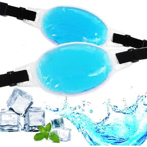 Strap Ice Packs, Adjustable Ice Packs for Injury, Ice Packs, Gel Ice Packs with Straps, Cold Compress Cool Gel Hot Compress Treatment for Pain Relief, Soothing, Hot Compress Treatment (2pack)