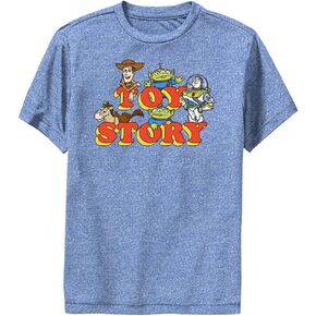 Disney Little, Big Pixar Story Toy Stack Boys Short Sleeve Tee Shirt