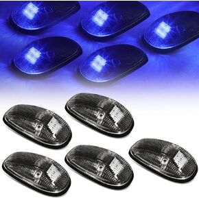 DNA Motoring CBL-DR99-CH-B Blue LED Cab Roof Top Marker Lights X 5