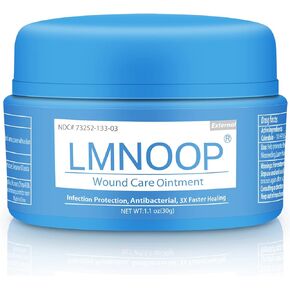 LMNOOP® Wound Care Cream for Infection Ulcers Sores Cuts Scrapes Burns Bites Surgical Open & Deep Wounds and Various Wounds, First Aid Skin Repair Ointment for Hard to Heal Wounds on Back Leg Buttock
