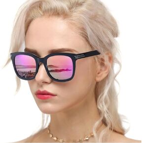 Myiaur Polarized Sunglasses for Women, Trendy Big Oversized Sun Glasses with Mirrored Lens UV400 Protection