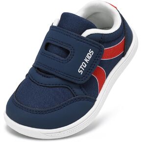 Toddler Wide Toe Box Barefoot Shoes Boys Girls Sneakers Kids Tennis Shoes Preschool Non Slip Lightweight Comfortable First Walking Shoes Running Outdoor Activities