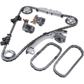 A-Premium Engine Timing Chain Kit W/Tensioner & Sprocket & Guide [fits DOHC, V6 3.5L] Compatible with Nissan Pathfinder 2001-2004 & Infiniti QX4 2001-2003, Replace# 13028-31U00, 13028-2Y000