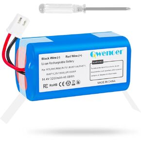 Qwenoer 14.4v 2800mAh Li-ion Replacement Battery Compatible with Eufy RoboVac 11, 11S, 11S Plus, 11S MAX, 12, 15C MAX, 15C, 30, 30C, 30C MAX, G10 Hybrid, G20, G40 & Ecovacs Deebot N79 N79S N95 DN622