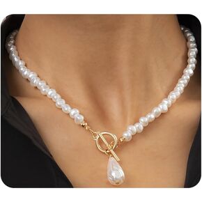 Boho Shell Necklace for Women, Seashell Choker Necklaces Pendant Layered Charm Puka Shell Necklace Adjustable Summer Beach Surfer Jewelry Hawaiian Party Jewelry Gift for Women
