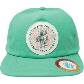 Sendero Provisions Co. Reach for The Sky Adjustable Snapback Hat with Screen Printed Felt Patch & Embroidered Design (Green) - One Size