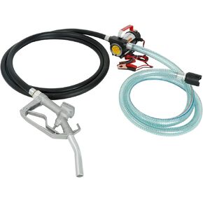 BLACKHORSE-RACING 12V DC Electric Fuel Transfer Pump Diesel Kerosene Oil Commercial Fuel Transfer Extractor Pump Motor Auto w/Hose & Nozzle