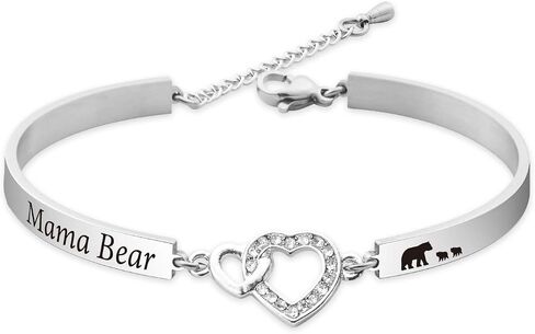 BOSATE Mother Gift Mama Bear Bracelet New Mom Gifts Mama Bear Jewelry Gift Polar Bear Bracelet Sweet Family Jewelry Mom Gifts for Mother Mom in Saudi Arabia
