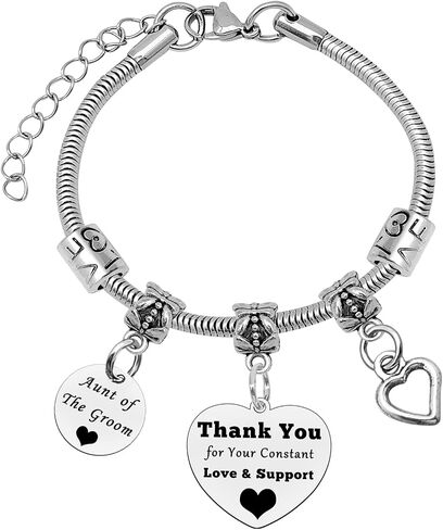 Mxrymvu Aunt of the Groom Gift Aunt of the Bride Gift Aunt Bracelet Wedding Gift for Aunt Bridal Shower Gift Appreciation Gift for Aunt Thank You for Your Constant Love and Support Jewelry in Saudi Arabia