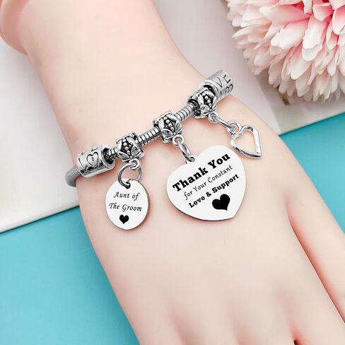 Mxrymvu Aunt of the Groom Gift Aunt of the Bride Gift Aunt Bracelet Wedding Gift for Aunt Bridal Shower Gift Appreciation Gift for Aunt Thank You for Your Constant Love and Support Jewelry in Saudi Arabia