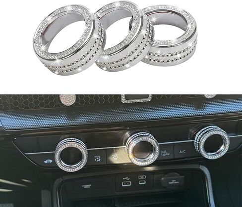 for Honda CRV HRV Accord 2023 2024 for 2022-2024 Civic Center Console AC Knobs Air Conditioning Switch Ring, Red 3pcs in Saudi Arabia