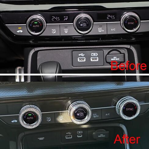 for Honda CRV HRV Accord 2023 2024 for 2022-2024 Civic Center Console AC Knobs Air Conditioning Switch Ring, Red 3pcs in Saudi Arabia