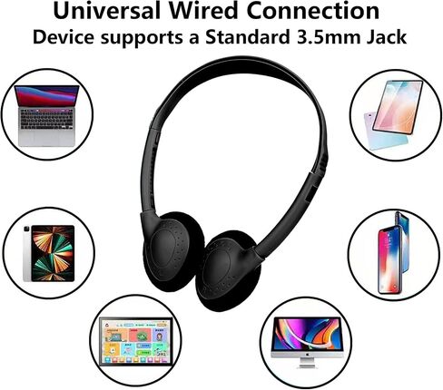 Bulk Classroom Headphones for Students Kids School 15 Pack Wholesale Headphones Class Set with 3.5mm Jack for Chromebook Laptop PC Computer Mixed Colors (A) in Saudi Arabia