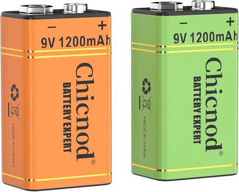 9V Batteries 2pack-9V Rechargeable Lithium ion battery 1200mAh stable output replacement batteries for microphone or smoke detector in Saudi Arabia