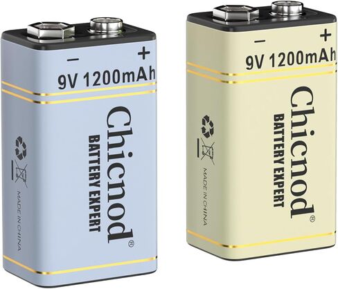 9V Batteries 2pack-9V Rechargeable Lithium ion battery 1200mAh stable output replacement batteries for microphone or smoke detector in Saudi Arabia