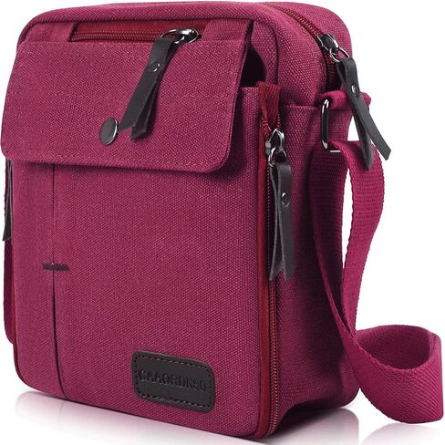 Canvas Vintage Messenger Bag Mini Crossbody Bag Shoulder Bag for Men, Small Messenger Satchel Bag Purse for Women in Saudi Arabia
