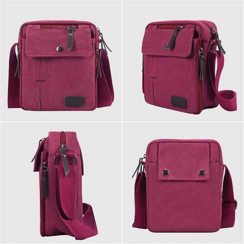 Canvas Vintage Messenger Bag Mini Crossbody Bag Shoulder Bag for Men, Small Messenger Satchel Bag Purse for Women in Saudi Arabia