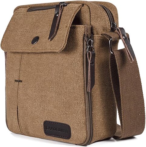 Canvas Vintage Messenger Bag Mini Crossbody Bag Shoulder Bag for Men, Small Messenger Satchel Bag Purse for Women in Saudi Arabia