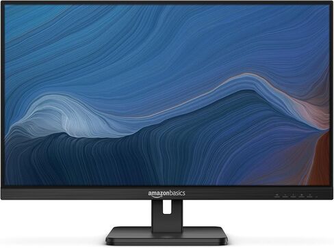 شاشة Amazon Basics مقاس 24 بوصة IPS | مدعومة بتقنية AOC | FHD 1080P | HDMI ومنفذ العرض ومدخل VGA | متوافق مع VESA | مكبرات صوت مدمجة | أسود | للمكتب والمنزل in Kuwait