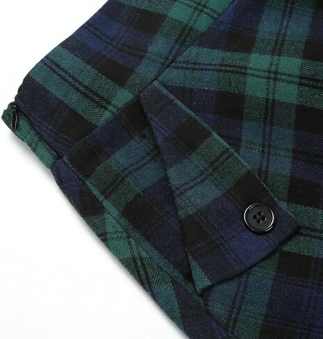 IDEALSANXUN Womens Plaid Skirts Fall Winter High Waisted A Line Long Pleated Maxi Skirt with Pockets in Kuwait